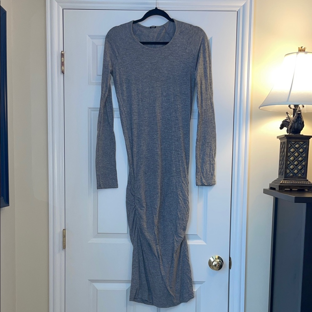 Monrow Gray Long Sleeve Dress